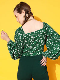 STREET 9 Gorgeous Green Floral Top