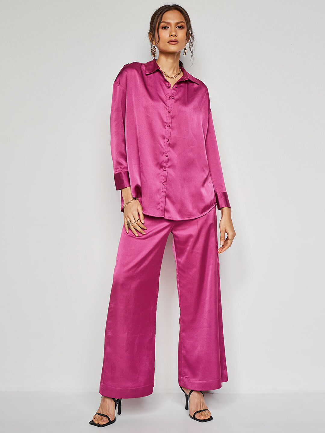 AND Collar Neck Shirt & Mid -Rise Trouser Co-Ords