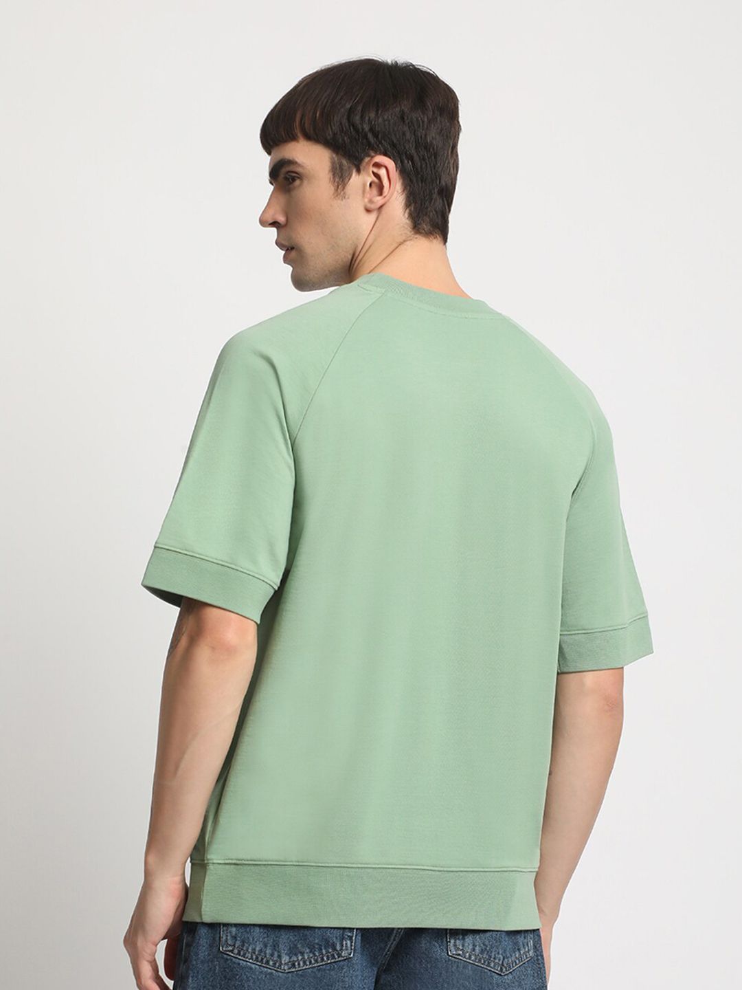 THE BEAR HOUSE Drop Shoulder Cotton Relaxed Fit Pure Cotton T-shirt