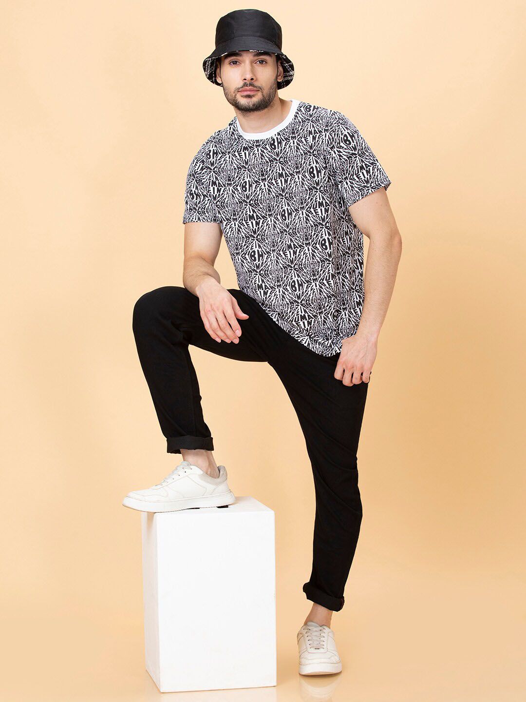 Being Human Typography Pure Cotton Printed T-shirt