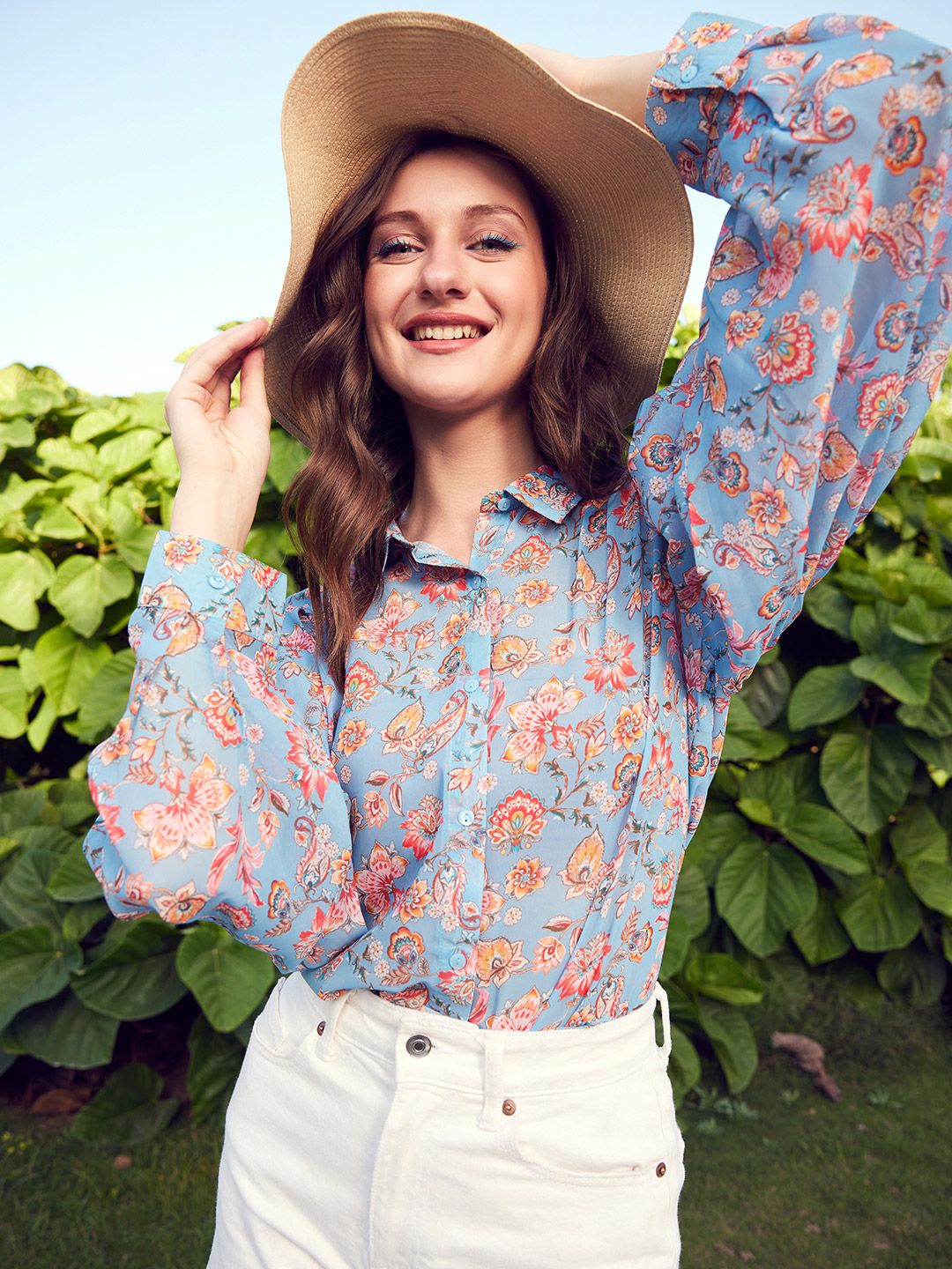 STREET 9 Floral Printed Comfort Fit Casual Shirt