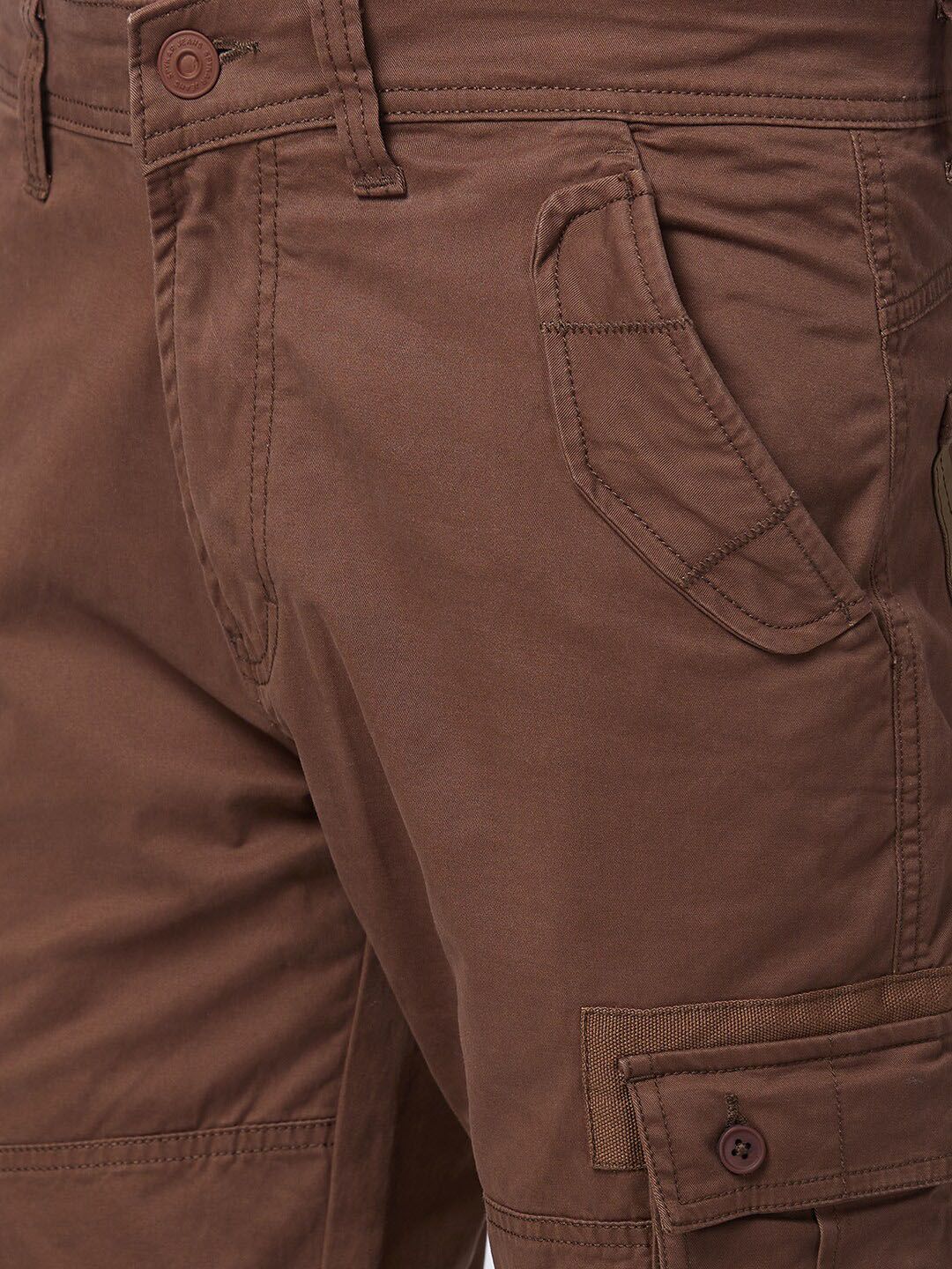 SPYKAR Men Mid-Rise Cotton Cargos Trousers