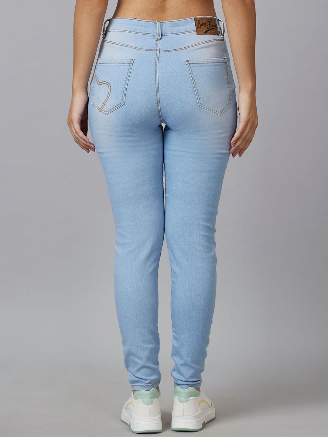 Being Human Women Mid-Rise Skinny Fit Light Fade Jeans