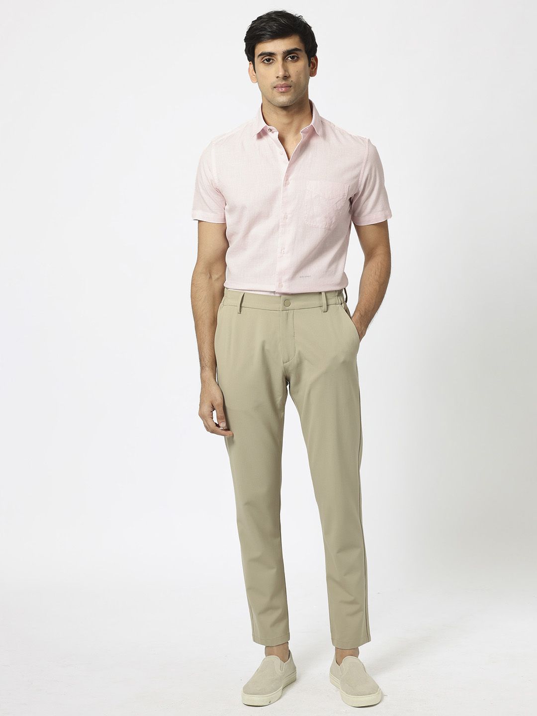 RARE RABBIT Men Darwin Slim Fit Opaque Cotton Shirt