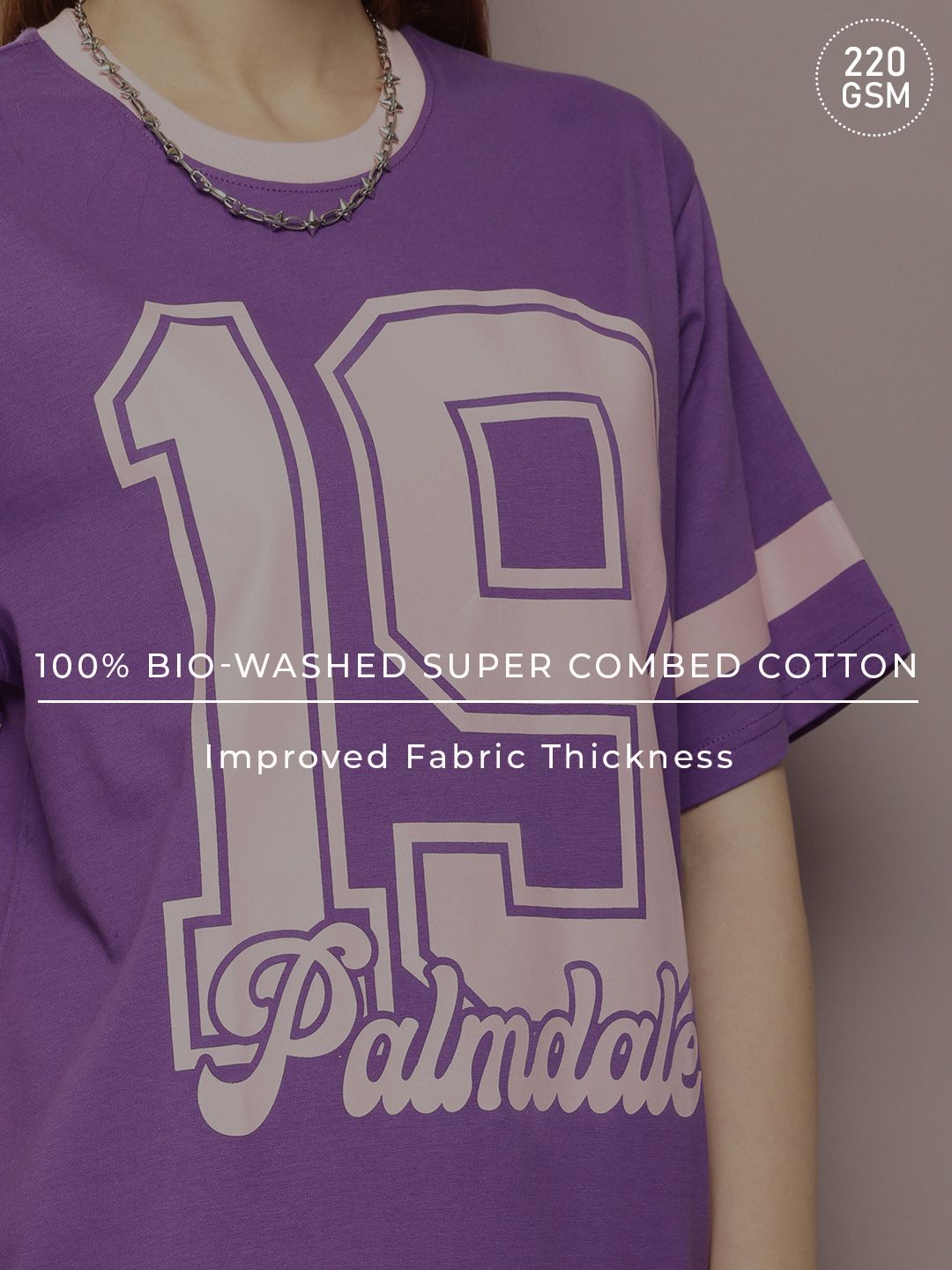 DILLINGER Varsity Printed Oversized Pure Cotton T-shirt