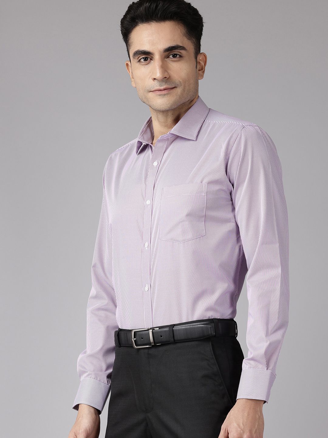 Park Avenue Slim Fit Striped Formal Shirt