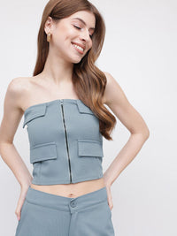 DressBerry The City Chic Bare Minimum Cargo Crop Top