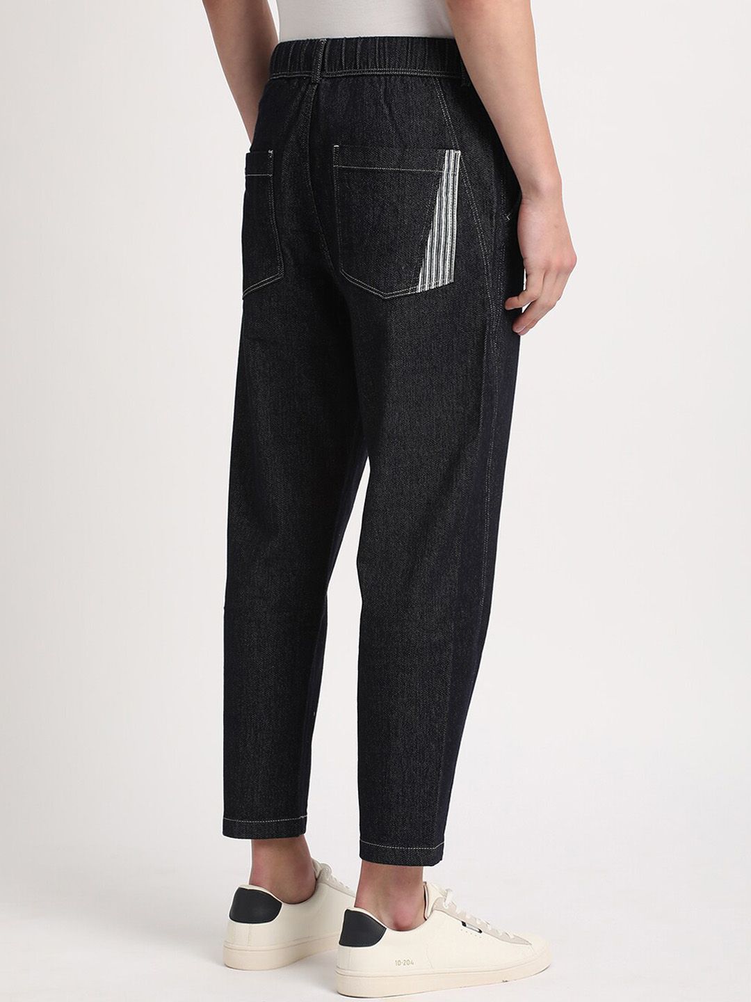 THE BEAR HOUSE Men Relaxed Loose Fit Cotton Denim Trousers