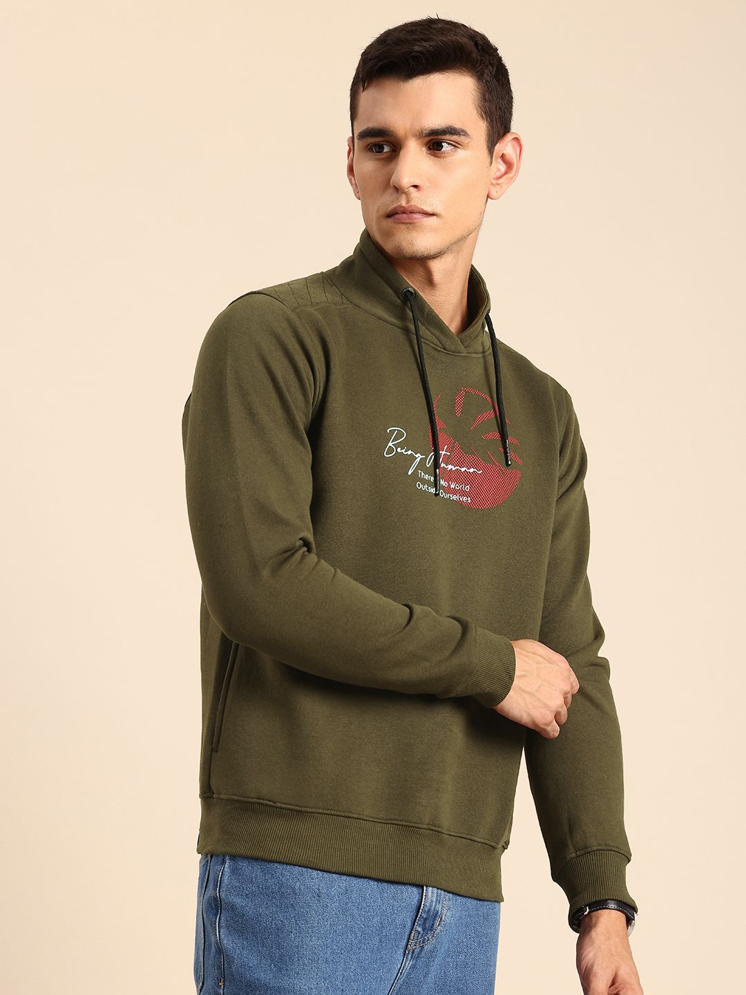 Being Human Brand Logo Printed Sweatshirt