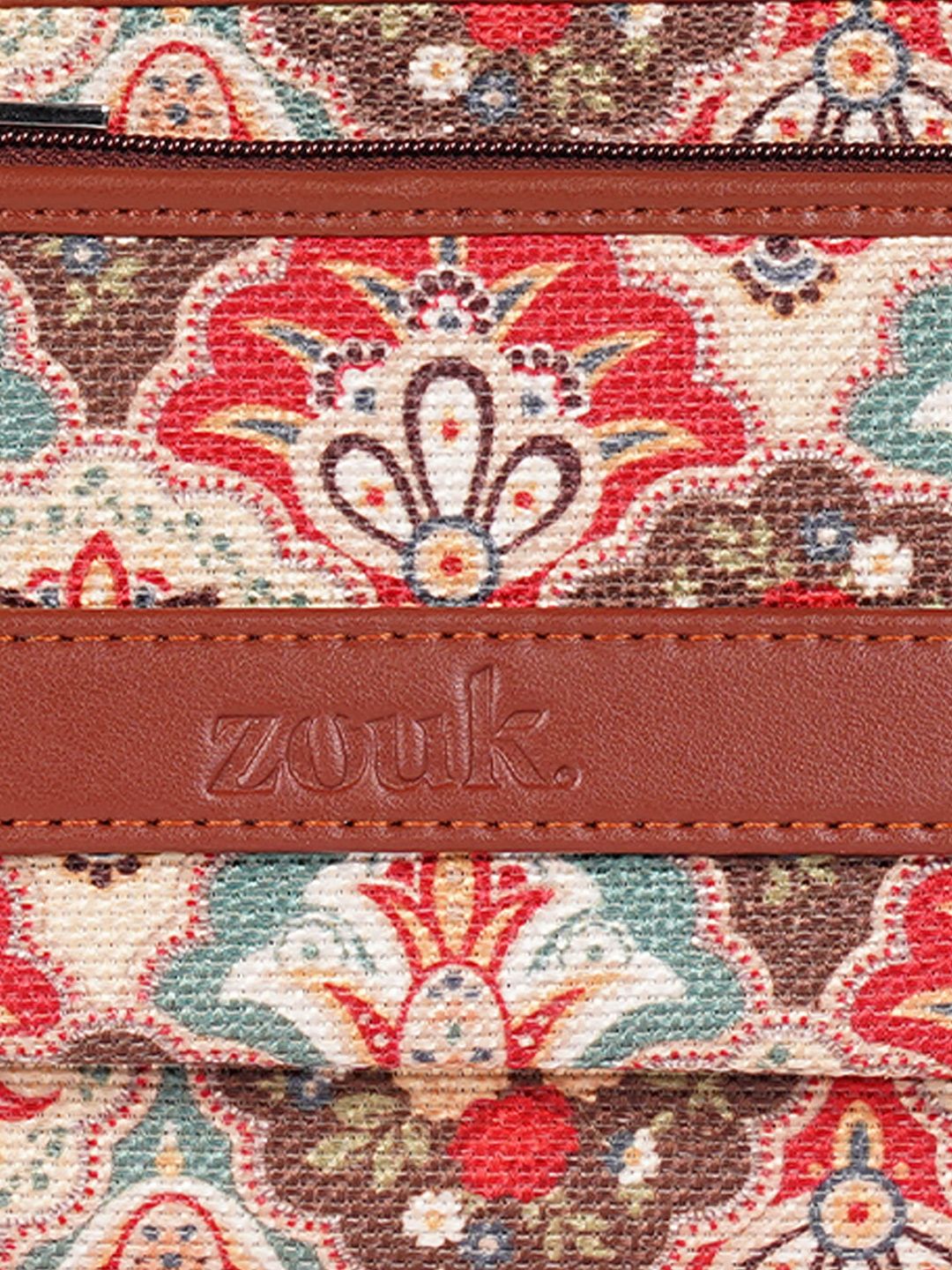 ZOUK Women Floral Printed Zip Around Wallet
