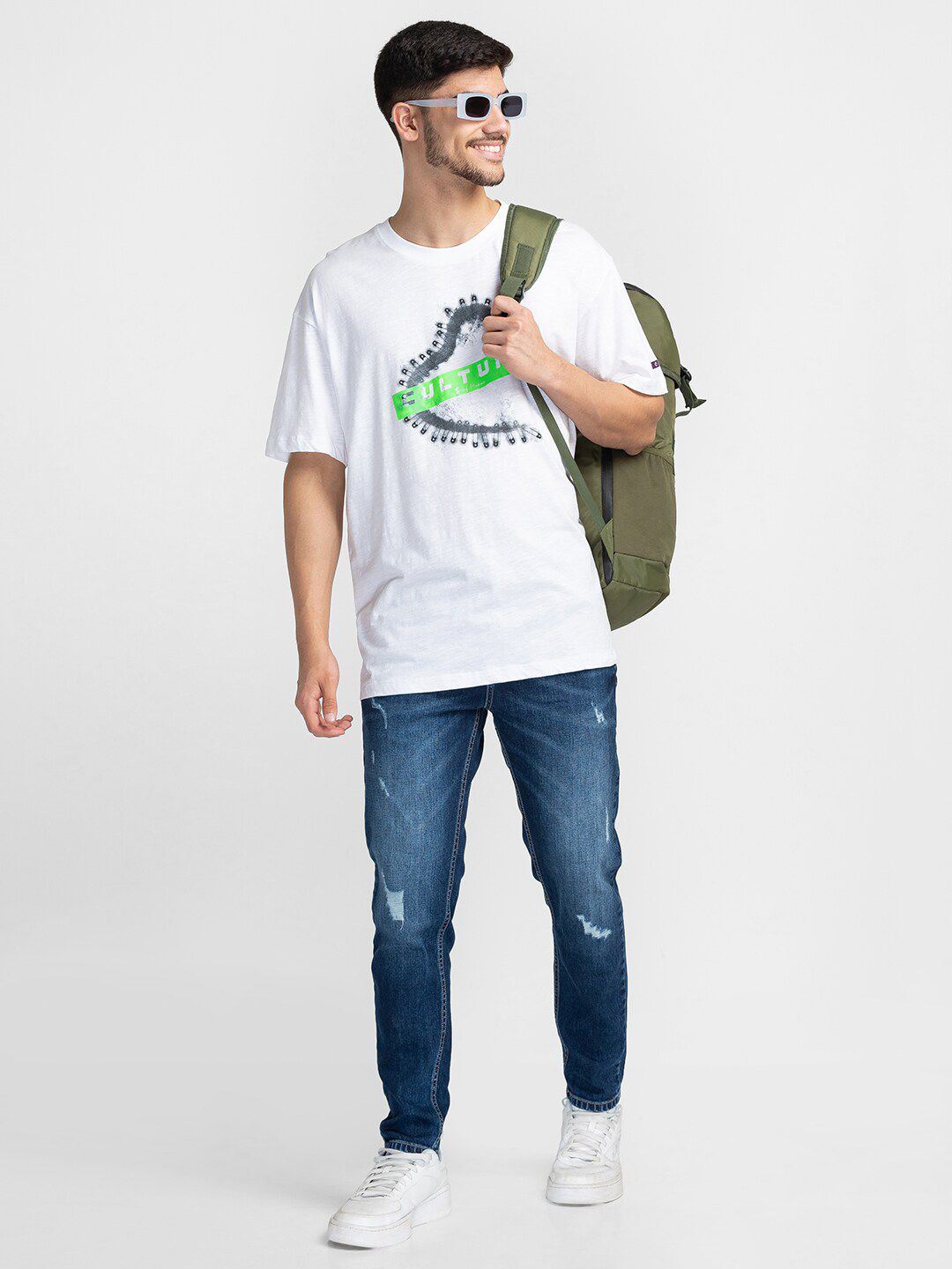 Being Human Typography Printed Round Neck T-shirt