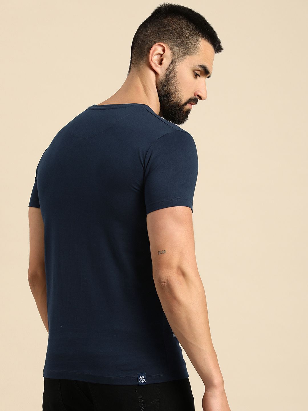 Being Human Pure Cotton Brand Logo Printed Casual T-shirt