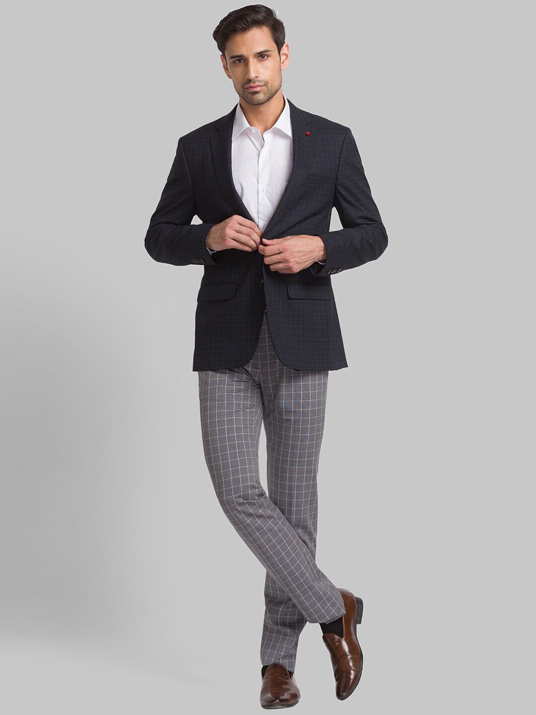 Raymond Men Checked Single Breasted Formal Blazers