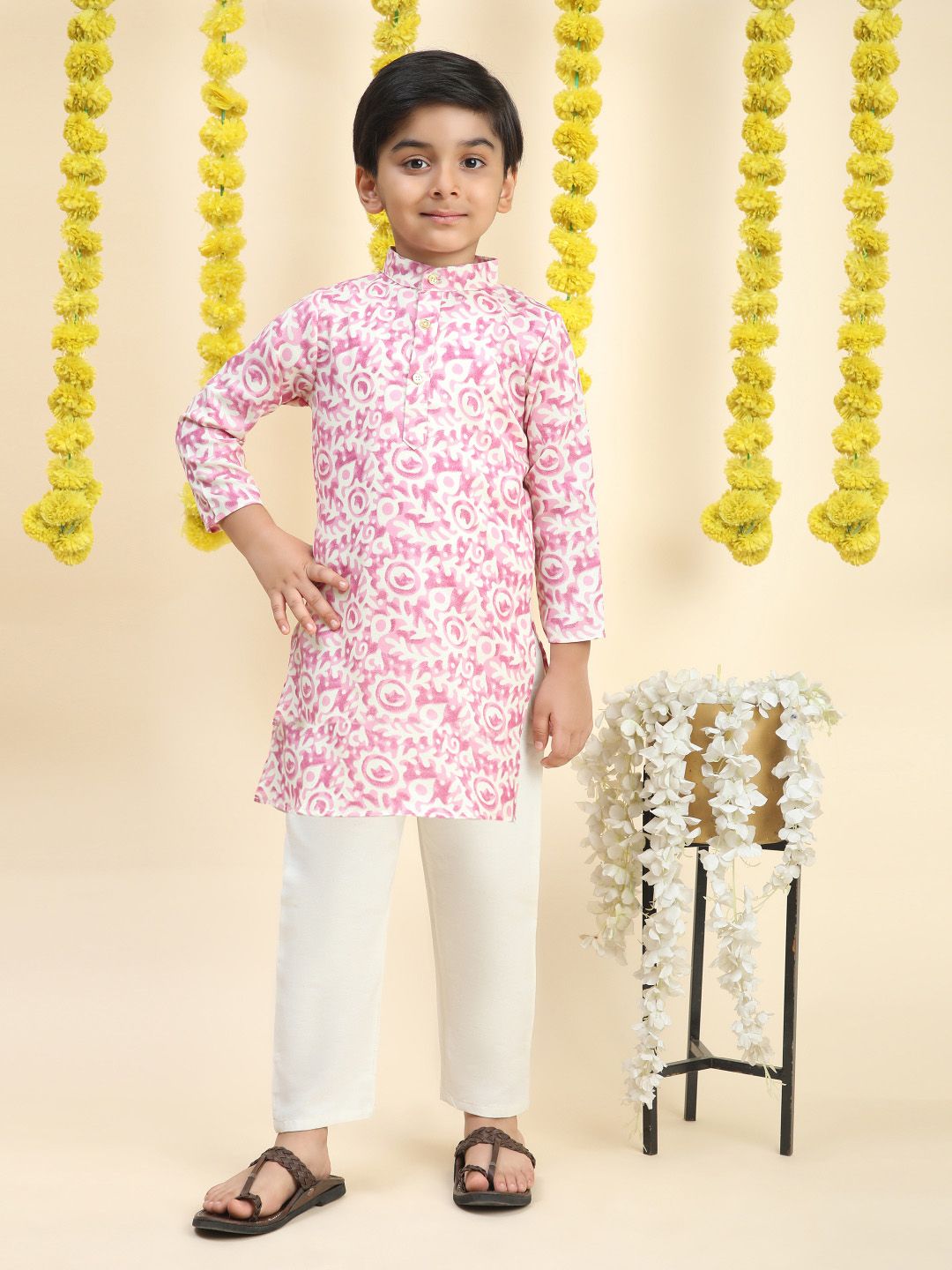Cutiekins Boys Printed Regular Kurta with Pyjamas