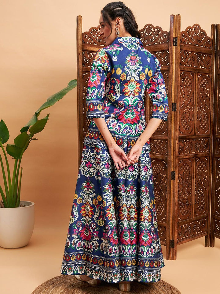 Shae by SASSAFRAS Floral Printed Blazer With Skirt Co-Ords