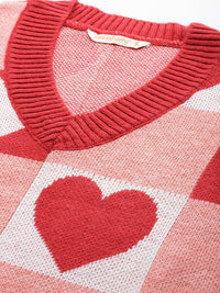 DressBerry Printed Sweater Vest