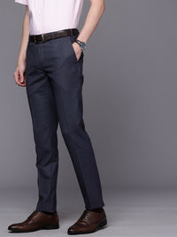 Raymond Men Textured Slim Fit Formal Trousers