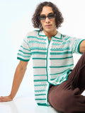 Bewakoof Self Design Pure Cotton Sheer Casual Shirt