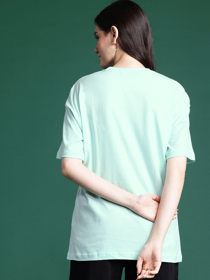 DressBerry Women Printed Drop-Shoulder Sleeves Pure Cotton T-shirt