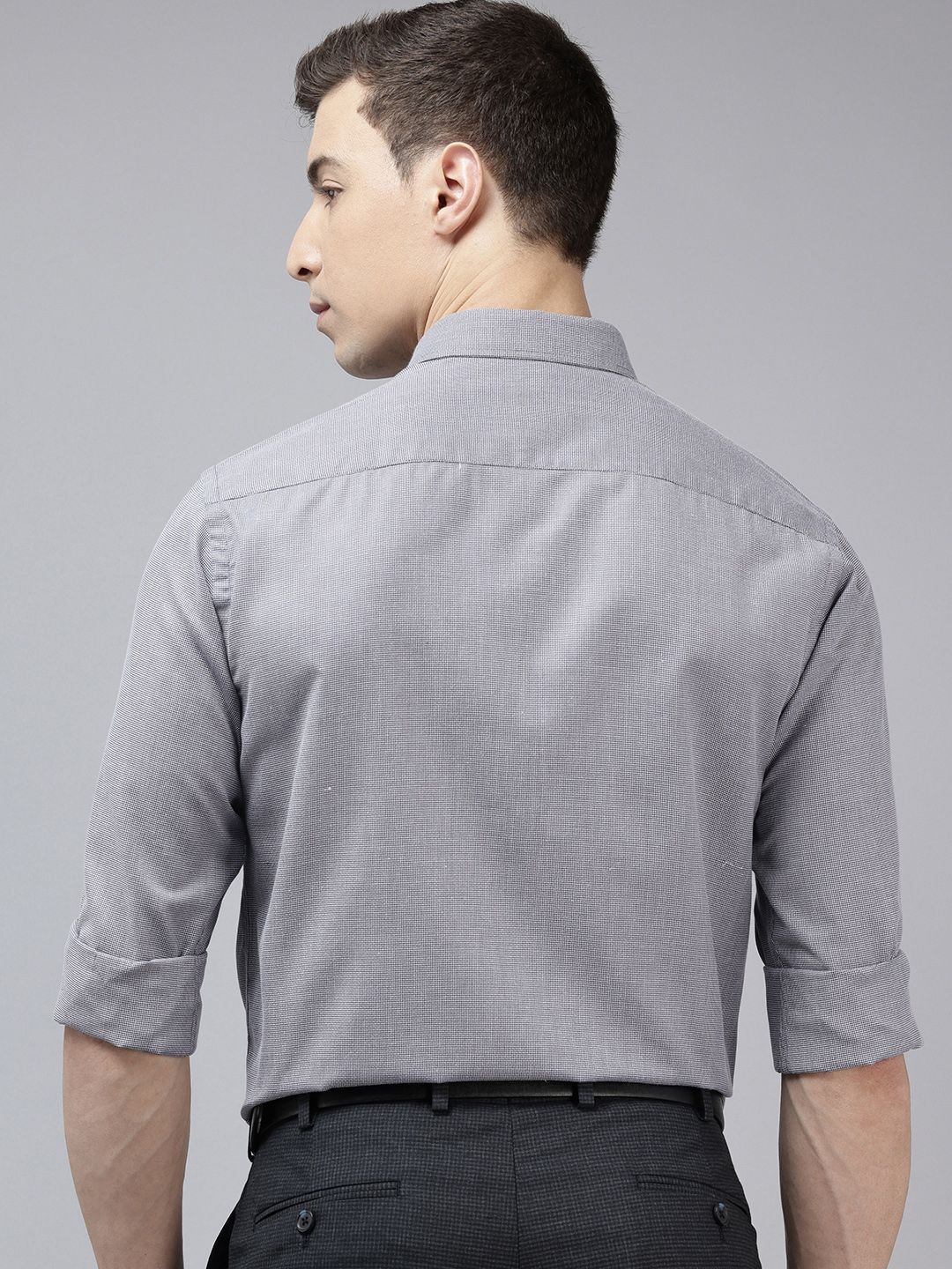 Park Avenue Self-Design Slim Fit Formal Shirt
