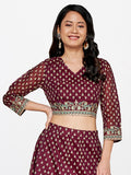 Global Desi Print Crop Top