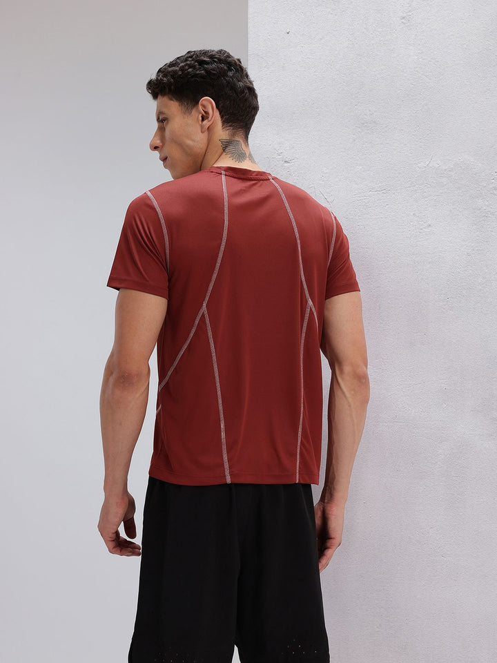 HRX by Hrithik Roshan Contrast Stitch Rapid-Dry Training T-shirt
