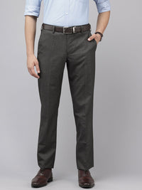 Park Avenue Men Checked Formal Trousers