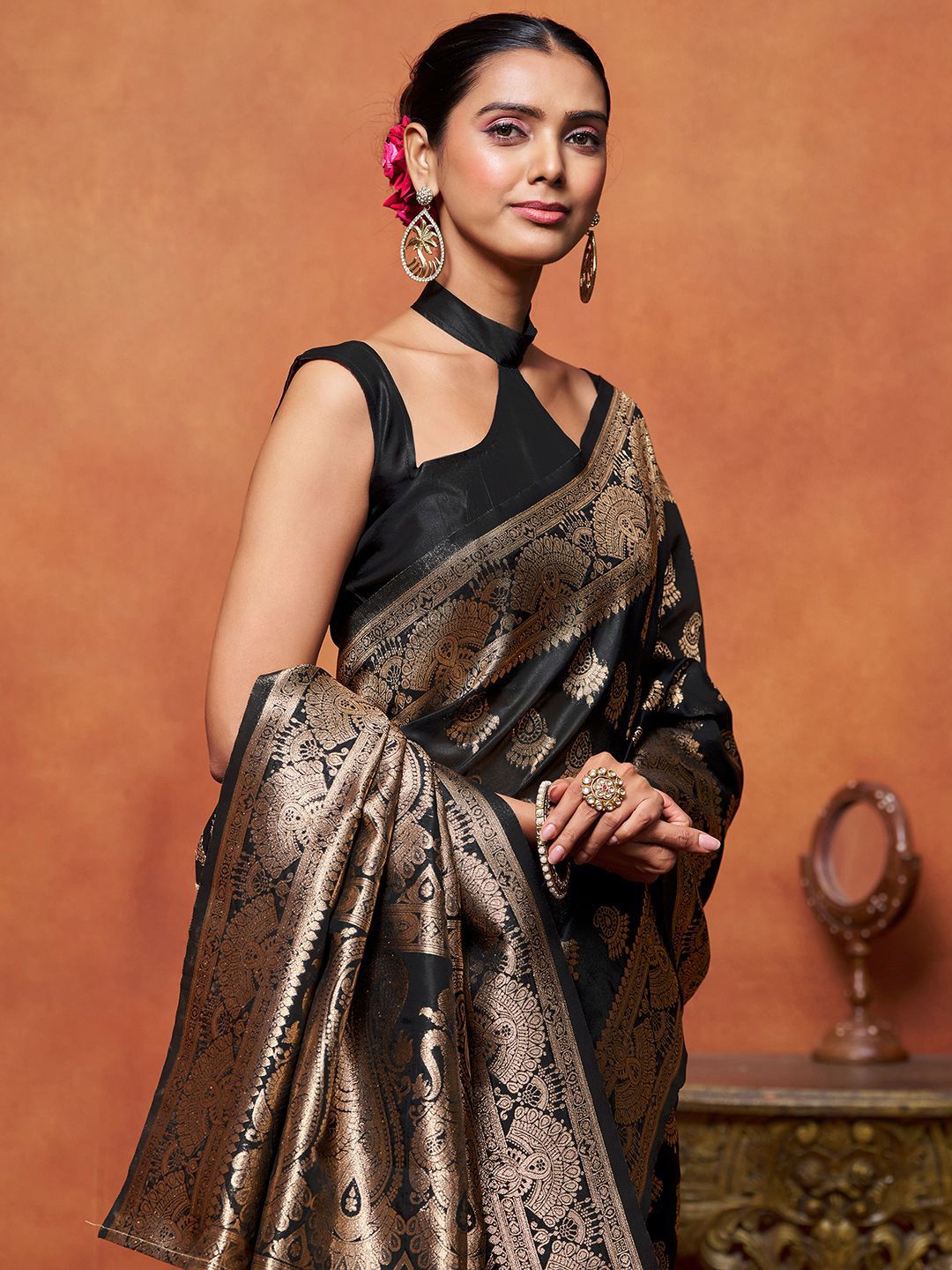 KALINI Woven Design Zari Banarasi Saree