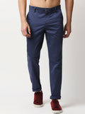 Thomas Scott Men Blue Easy Wash Smart New Millennium Fit Regular Chinos Trousers
