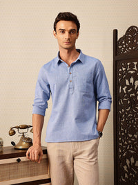House of Pataudi Shirt Collar Rozana Kurta