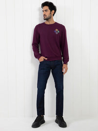 RARE RABBIT Men Praise Graphic Print Round Neck Sweatshirt