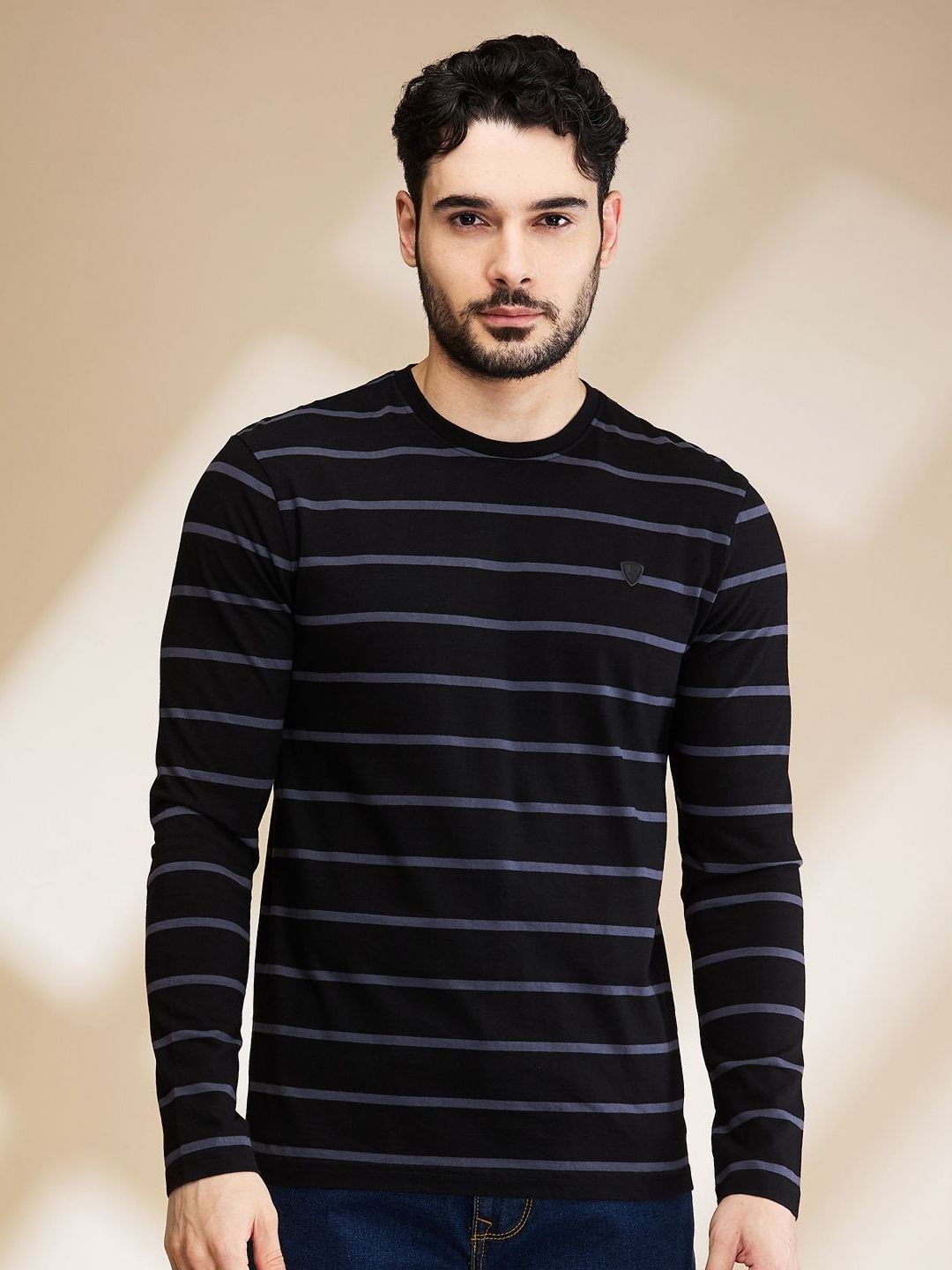 Being Human Men Striped Pockets T-shirt
