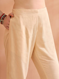 Anouk Embroidered Three Quarter Sleeves Kurta With Trousers Set