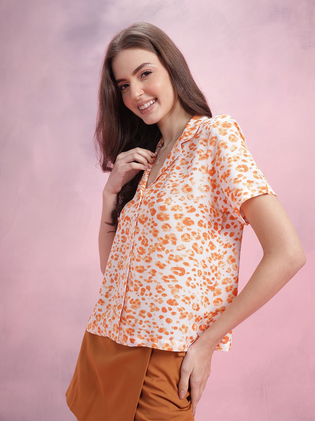 DressBerry Animal Print Casual Shirt