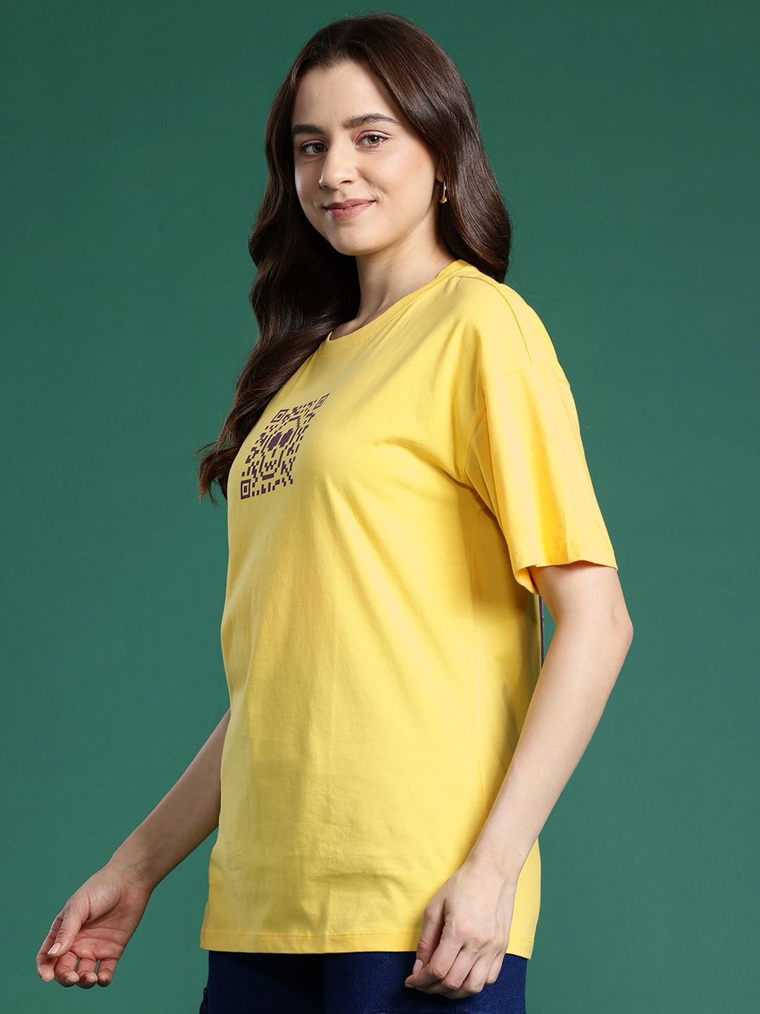 DressBerry Women Printed Pure Cotton T-shirt