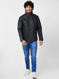 SPYKAR Stand Collar Puffer Jacket