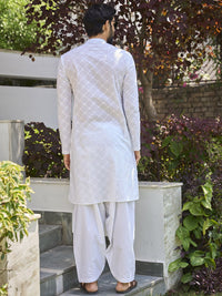 See Designs Ethnic Motifs Embroidered Chikankari Pure Cotton Kurta With Salwar