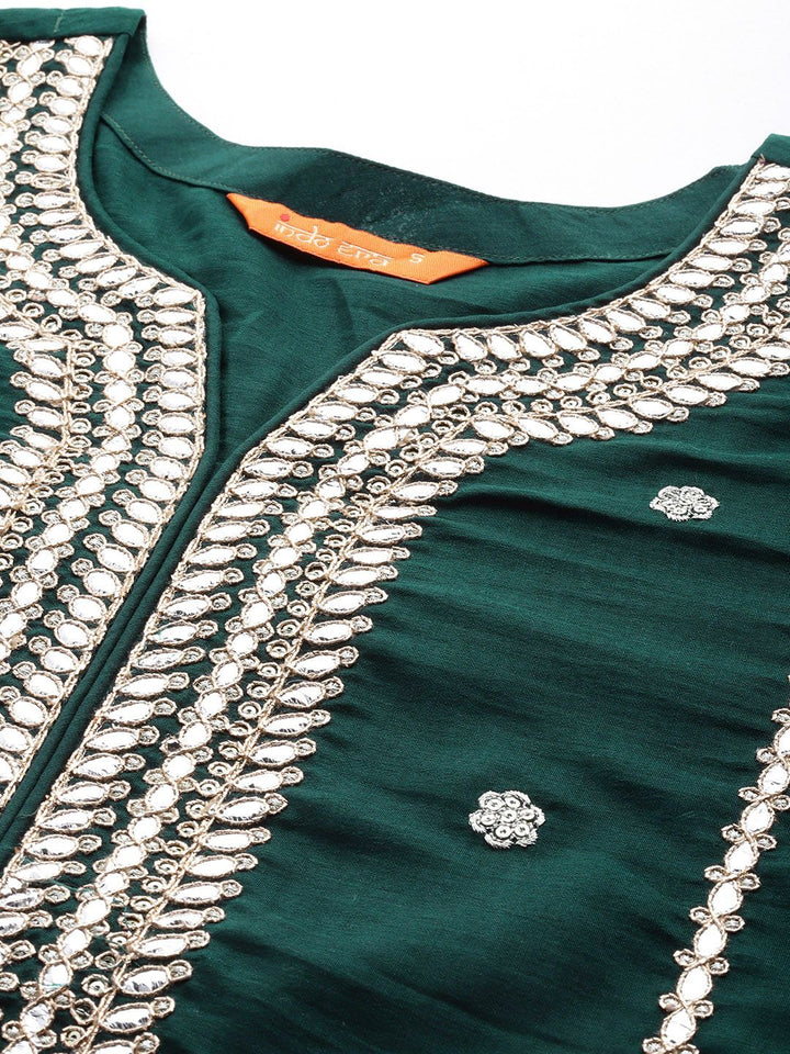 Indo Era Women Ethnic Motifs Embroidered Gotta Patti Kurta with Trousers & Dupatta