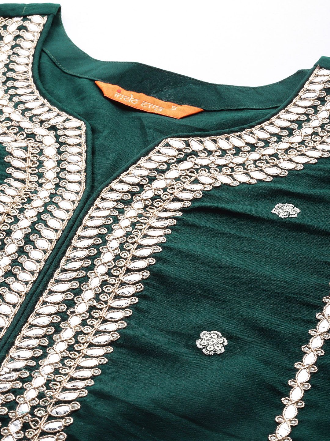 Indo Era Women Ethnic Motifs Embroidered Gotta Patti Kurta with Trousers & Dupatta