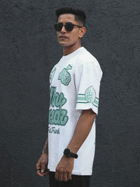 Powerlook Men Typography Printed Oversized T-shirt