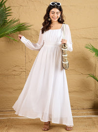 Berrylush Women Gathered  A-Line Maxi Dress