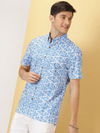 Thomas Scott Printed Smart Slim Fit Floral Opaque Casual Shirt