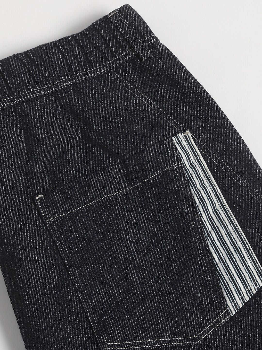 THE BEAR HOUSE Men Relaxed Loose Fit Cotton Denim Trousers