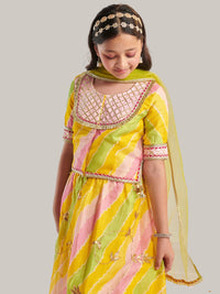 pspeaches Girls Printed Ready to Wear Lehenga Choli