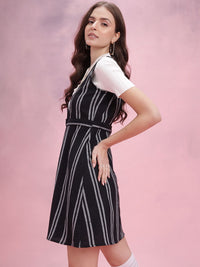 DressBerry Striped A-Line Dress