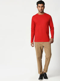 Bewakoof Men Solid Round Neck Pure Cotton T-shirt