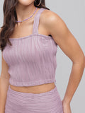 DressBerry Wave Of Textured Trend Crop Top