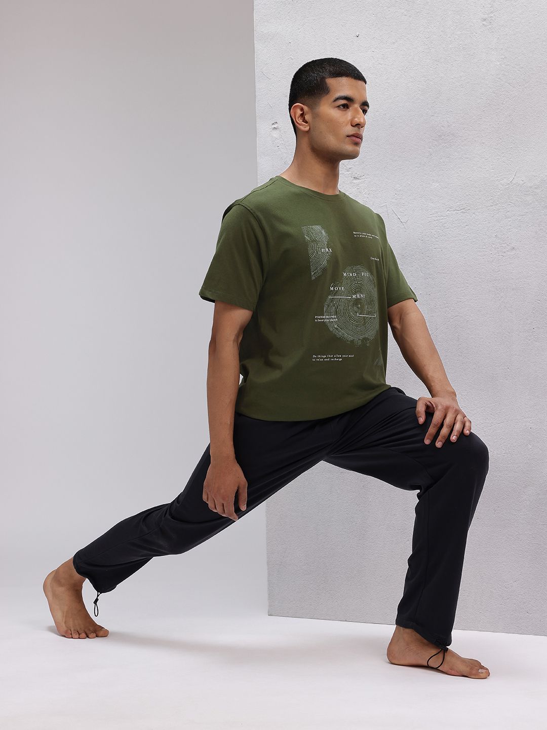 HRX by Hrithik Roshan Printed Pure Cotton Yoga T-shirt