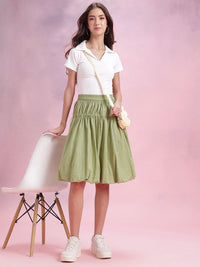 DressBerry Toggle Fastening Ruched Balloon Skirt