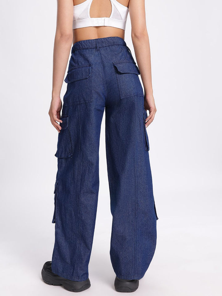 DressBerry Women Loose & Lively Cargo Style Baggy Jeans